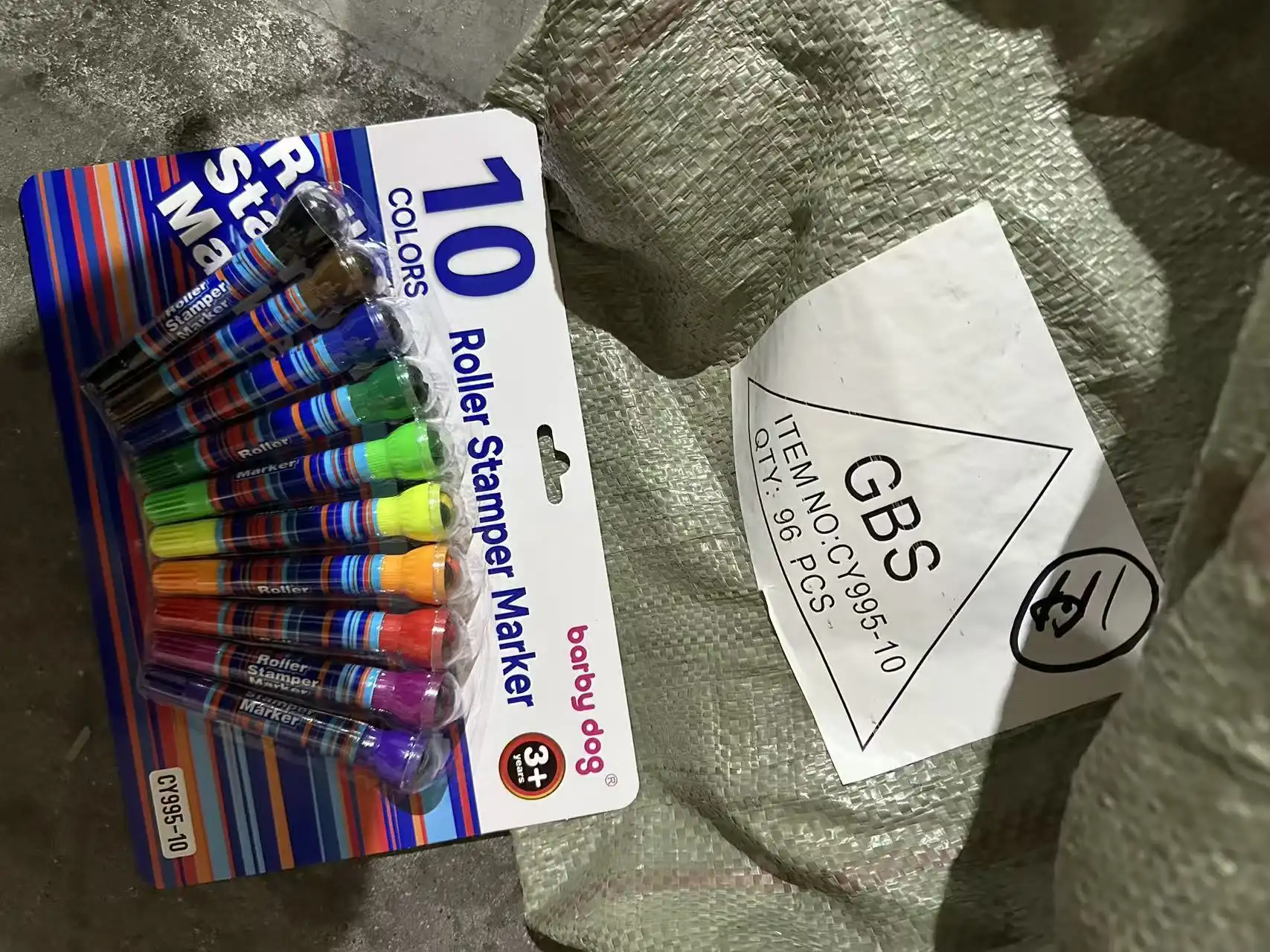 Roller stamp marker 10 pcs