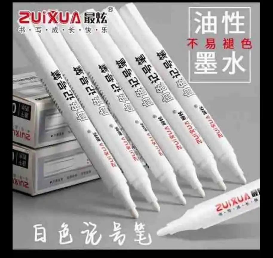 White permanent marker